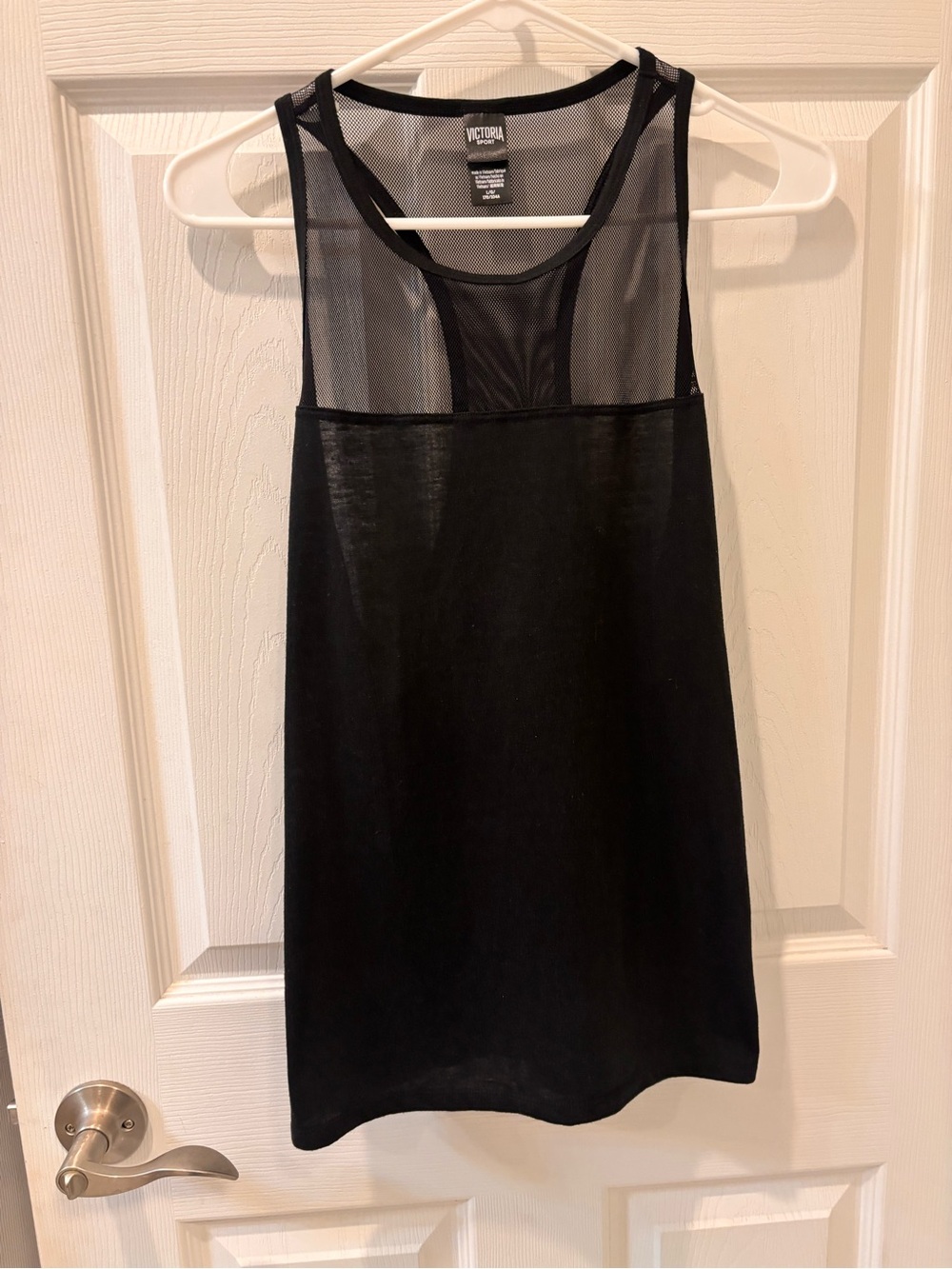 Victoria's Secret Sport Black Mesh Panel Tank Top